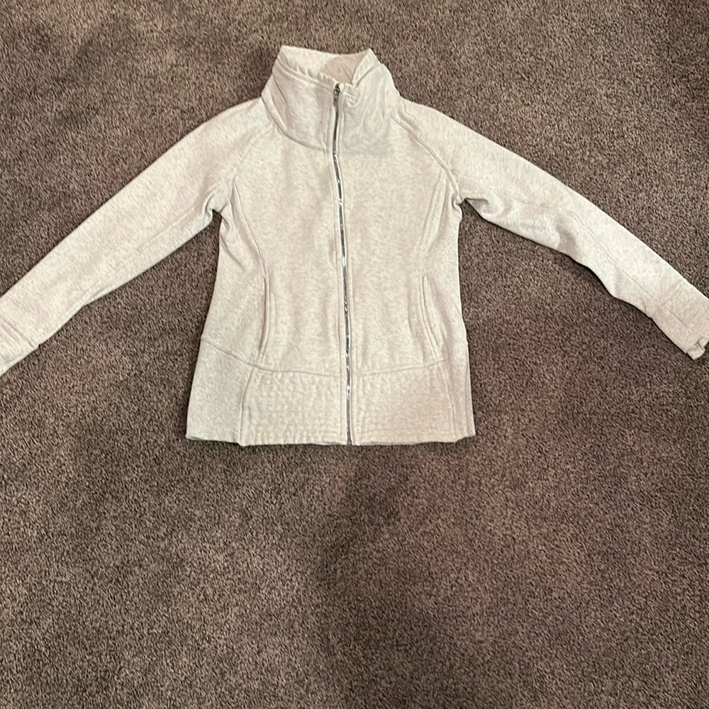 Lululemon grey heather long zip sweatshirt